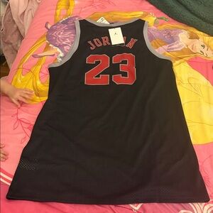 Jordan Black Jersey with Red Accents